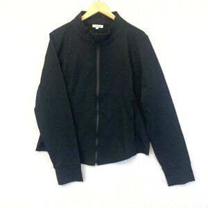 White Birch Zip Up Athletic Jacket Womens 3X Black Athleisure Yoga Pockets NEW